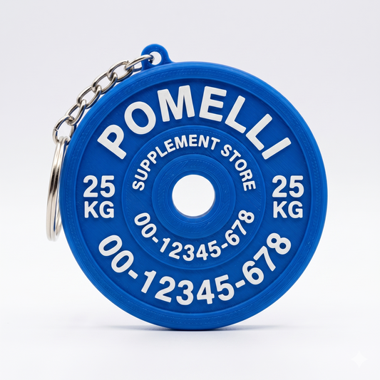 Pack of 10 Custom Gym Plate Keychain | Personalized Fitness Keyring